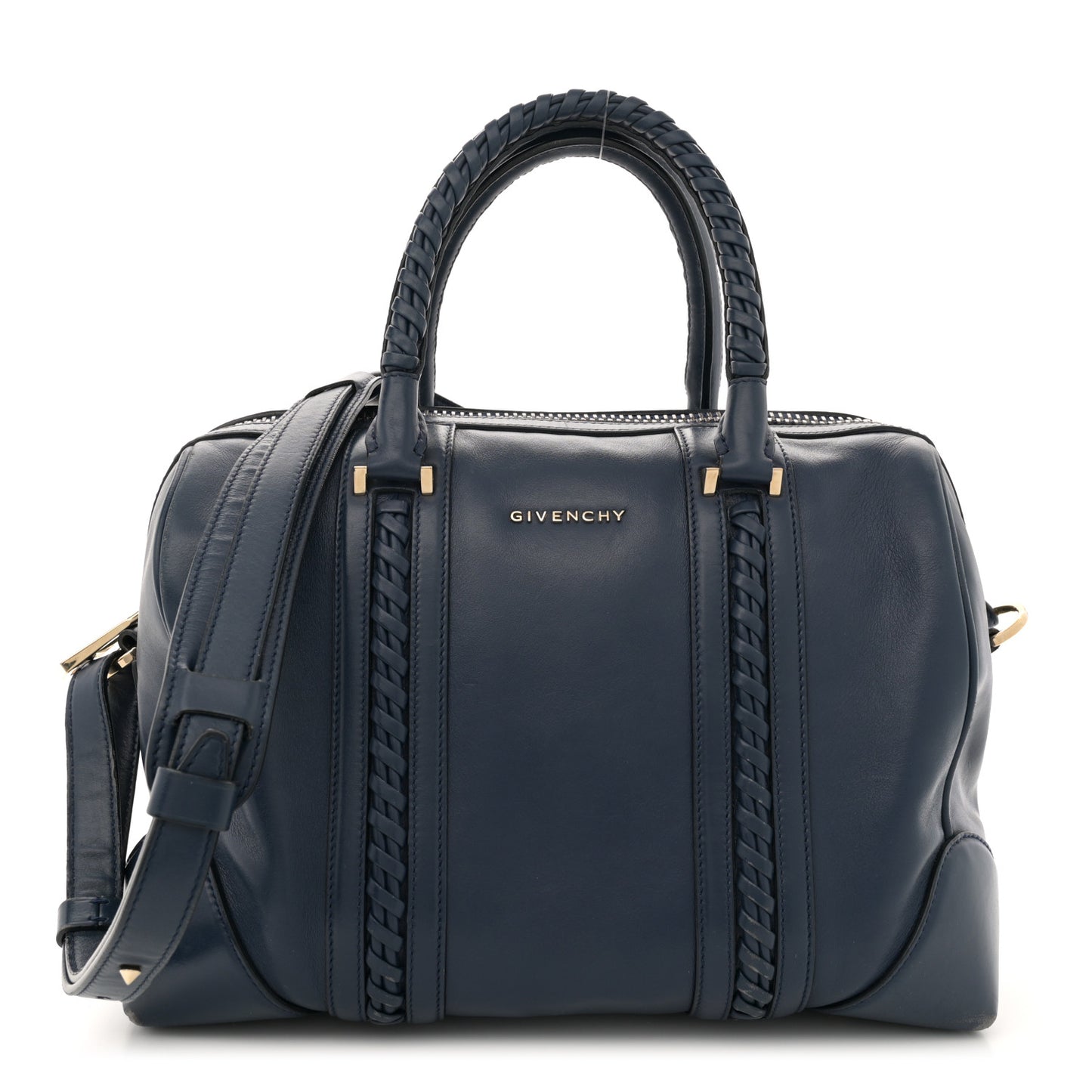 Calfskin Braided Medium Lucrezia Blue