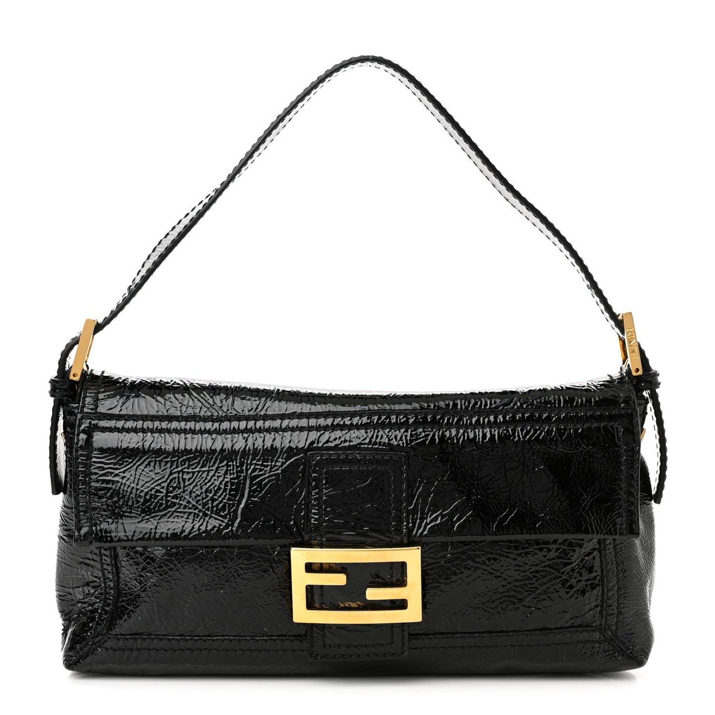 Vitello Naplak Medium Convertible Baguette Black