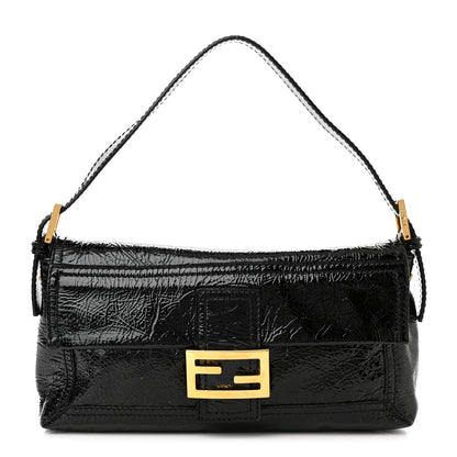 Fendi Vitello Naplak Medium Convertible Baguette Black 1 of 11