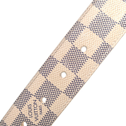Louis Vuitton Damier Azur Voyage Belt 80 32 6 of 7