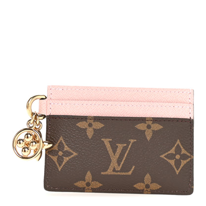 Louis Vuitton Monogram LV Charms Card Holder Rose Ballerine 1 of 7