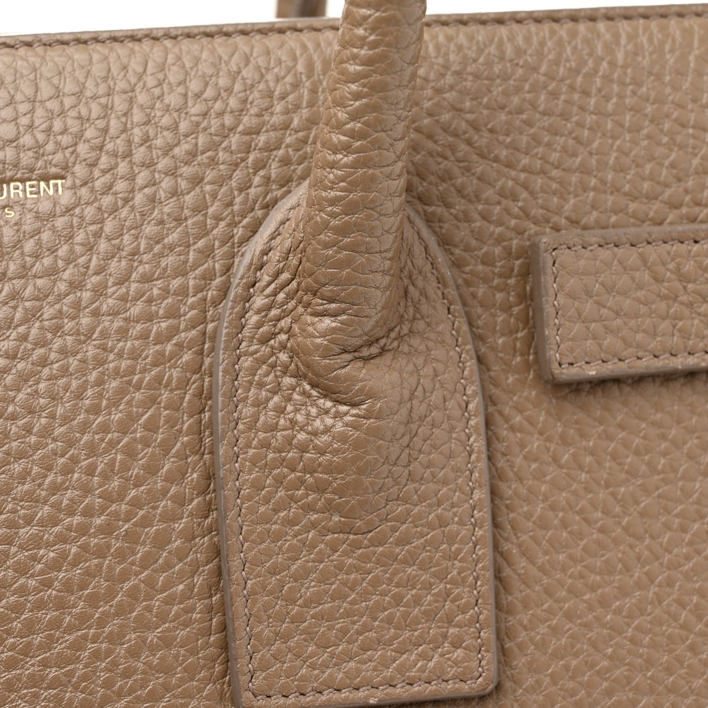 Grained Calfskin Small Sac De Jour Taupe