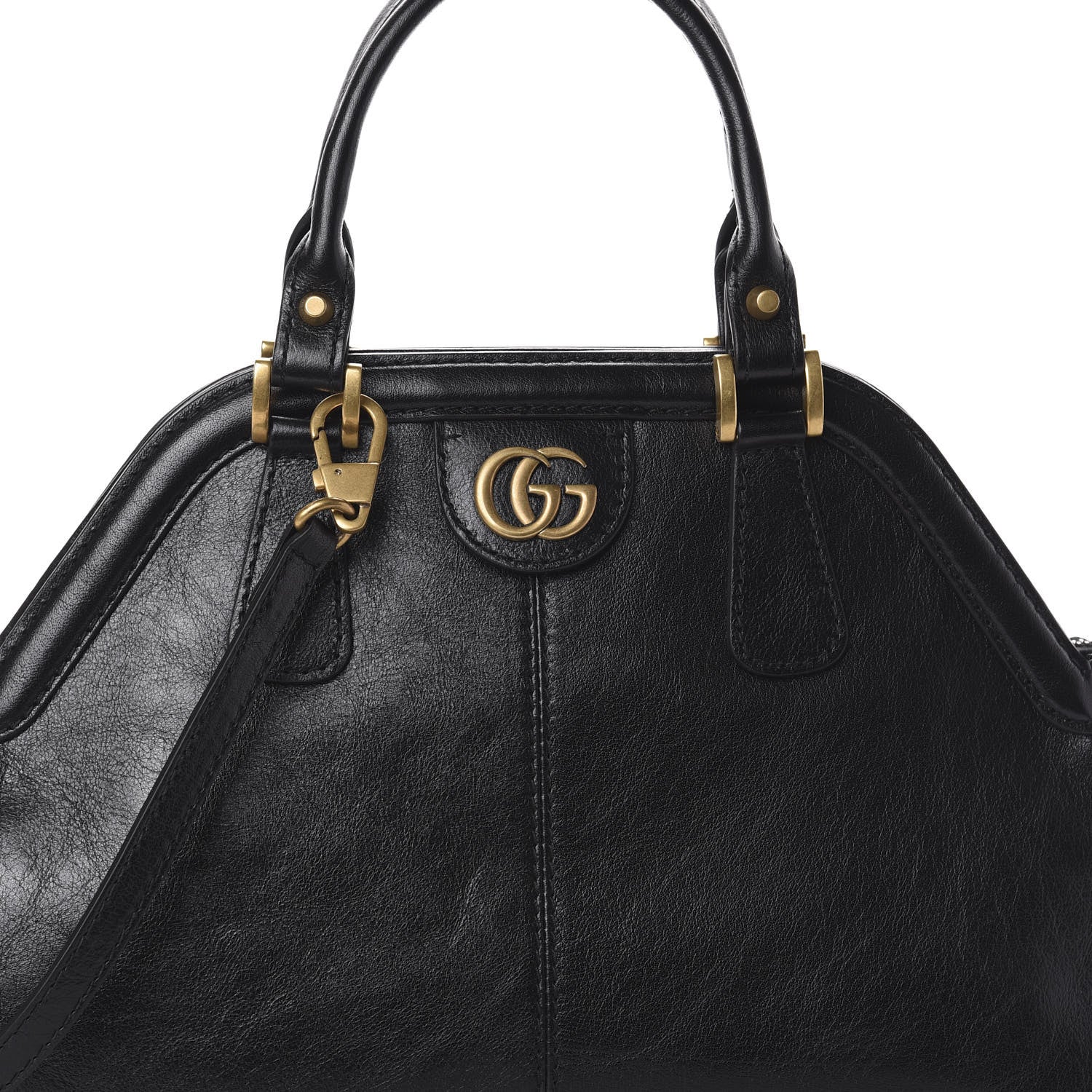 Gucci Calfskin Medium Re(Belle) Top Handle Bag Black 7 of 9
