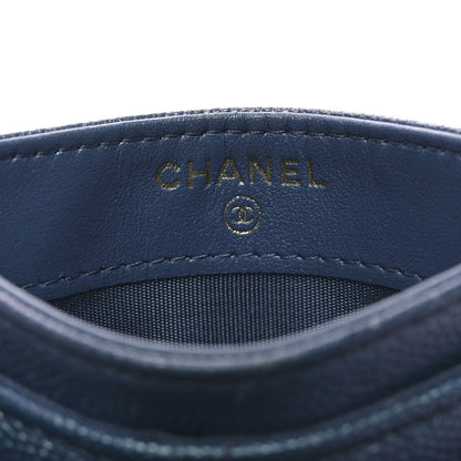 Chanel Iridescent Caviar Quilted Card Holder Blue Fonce 6 of 9