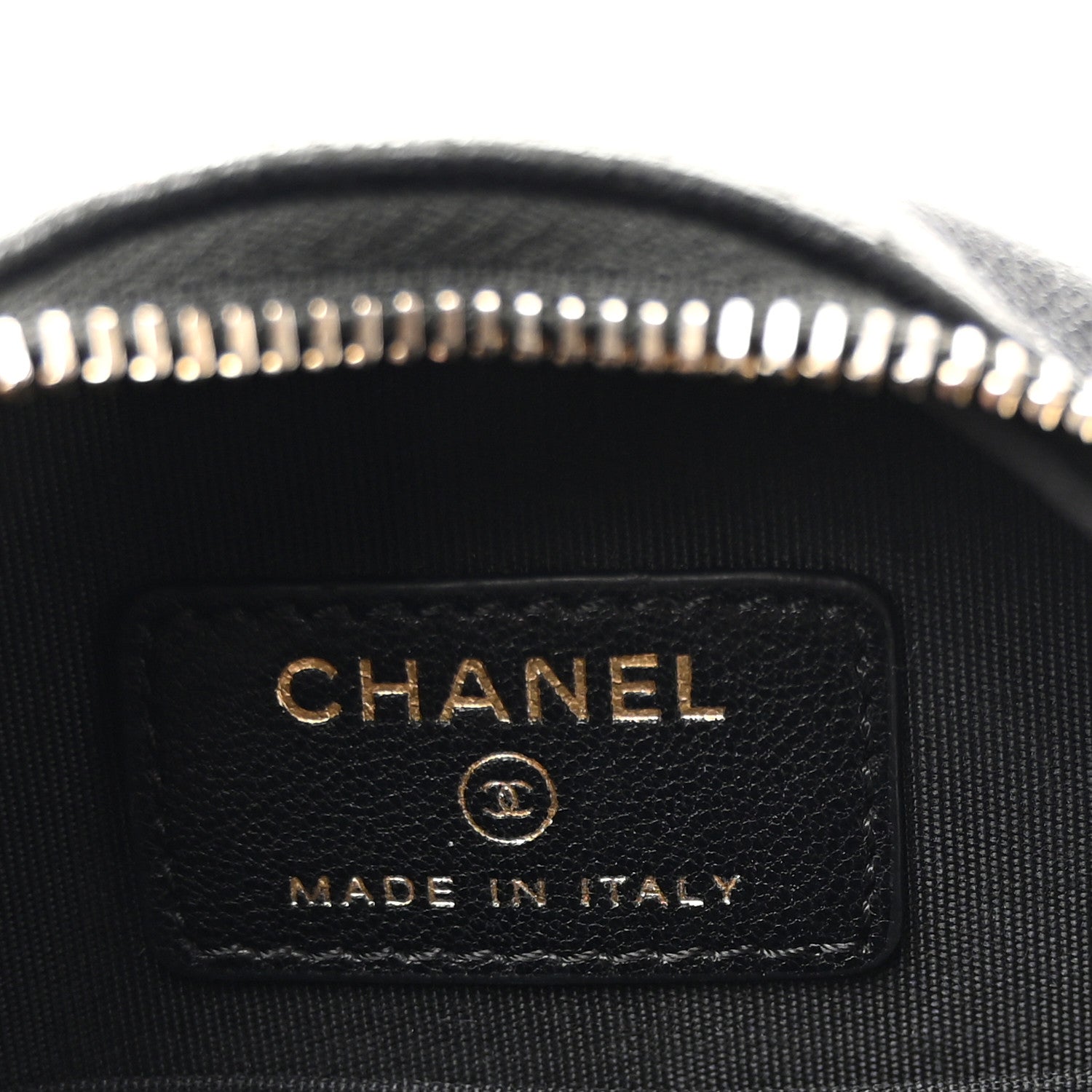 Chanel Goatskin Quilted Chanel 19 Round Clutch With Chain Black 6 of 10