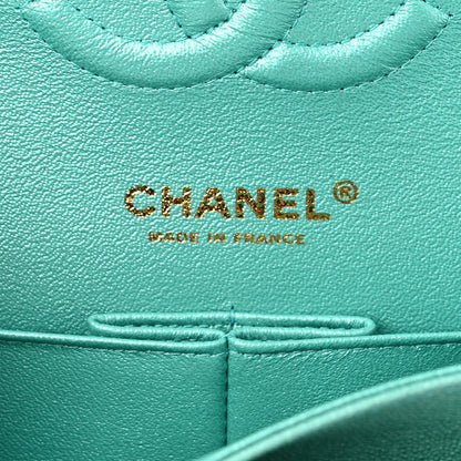 Chanel Iridescent Caviar Quilted Medium Double Flap Green 5 of 10
