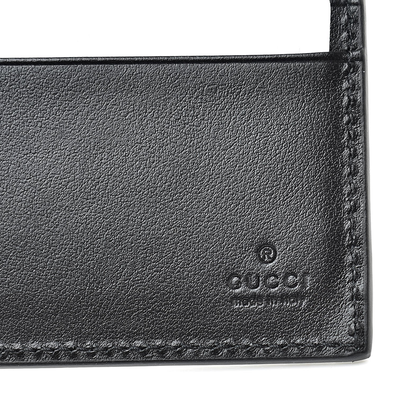 Gucci Plutone Calfskin Logo Bi-Fold Wallet Black 6 of 7