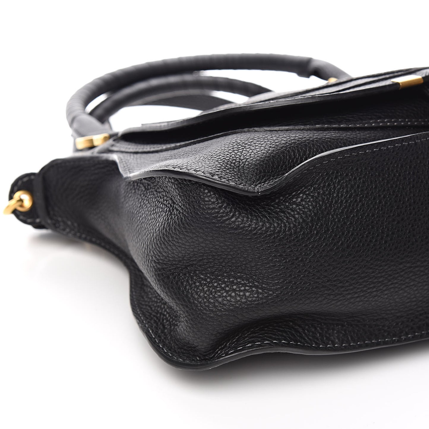 Calfskin Medium Marcie Satchel Black