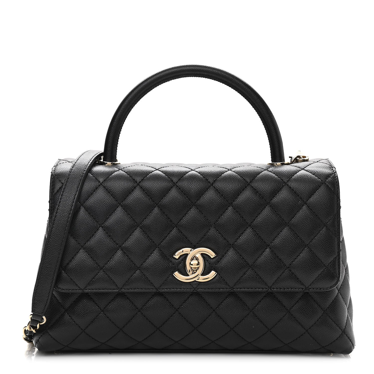 Chanel Caviar Quilted Small Coco Handle Flap Black 1 of 10