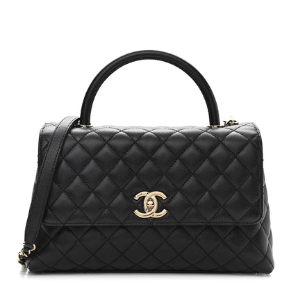 Chanel Caviar Quilted Small Coco Handle Flap Black 1 of 10