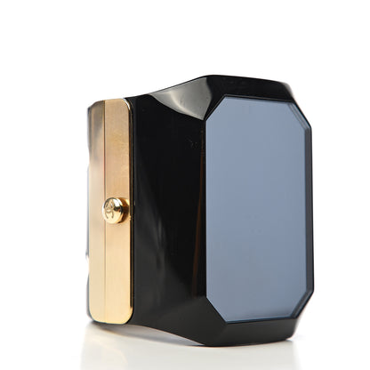 Chanel Resin CC Cuff Black Gold 2 of 5