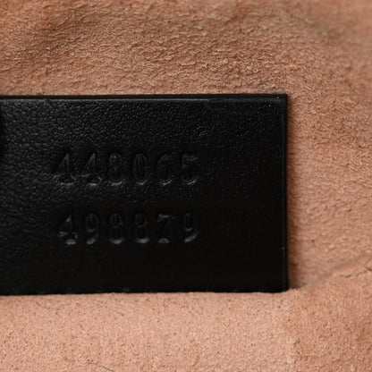 Gucci Calfskin Matelasse Mini GG Marmont Chain Shoulder Bag Black 7 of 14