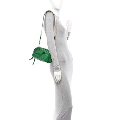 Gucci Calfskin GG Matelasse Mini Bowler Bag Spring Green Natural 2 of 10