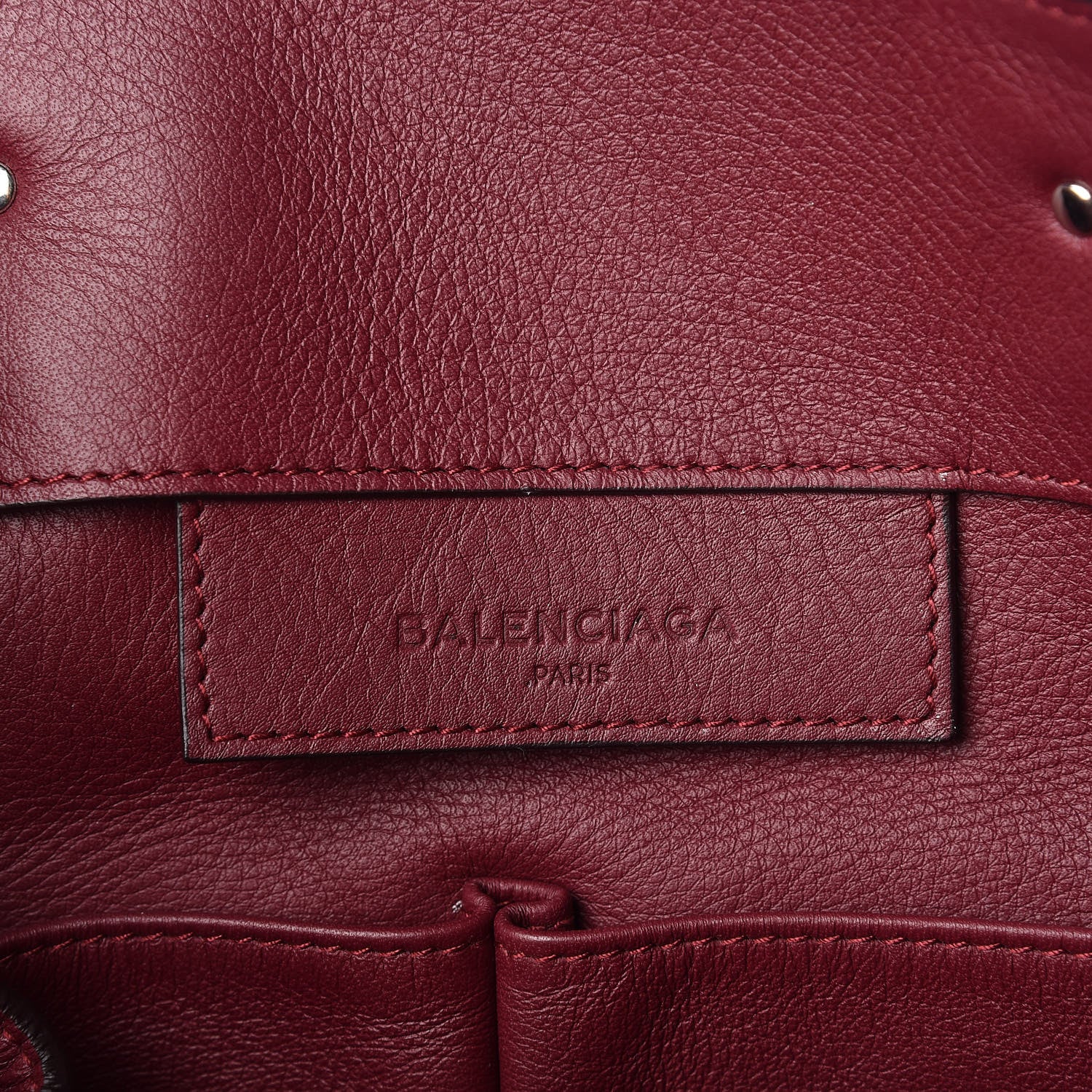 Balenciaga Veau Papier A5 Zip Around Tote Rouge Pourpre 8 of 9