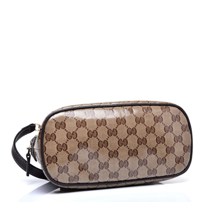 Gucci Crystal Monogram Dollar Calfskin Mini Dome Bag Beige Ebony Testa di Moro 4 of 12