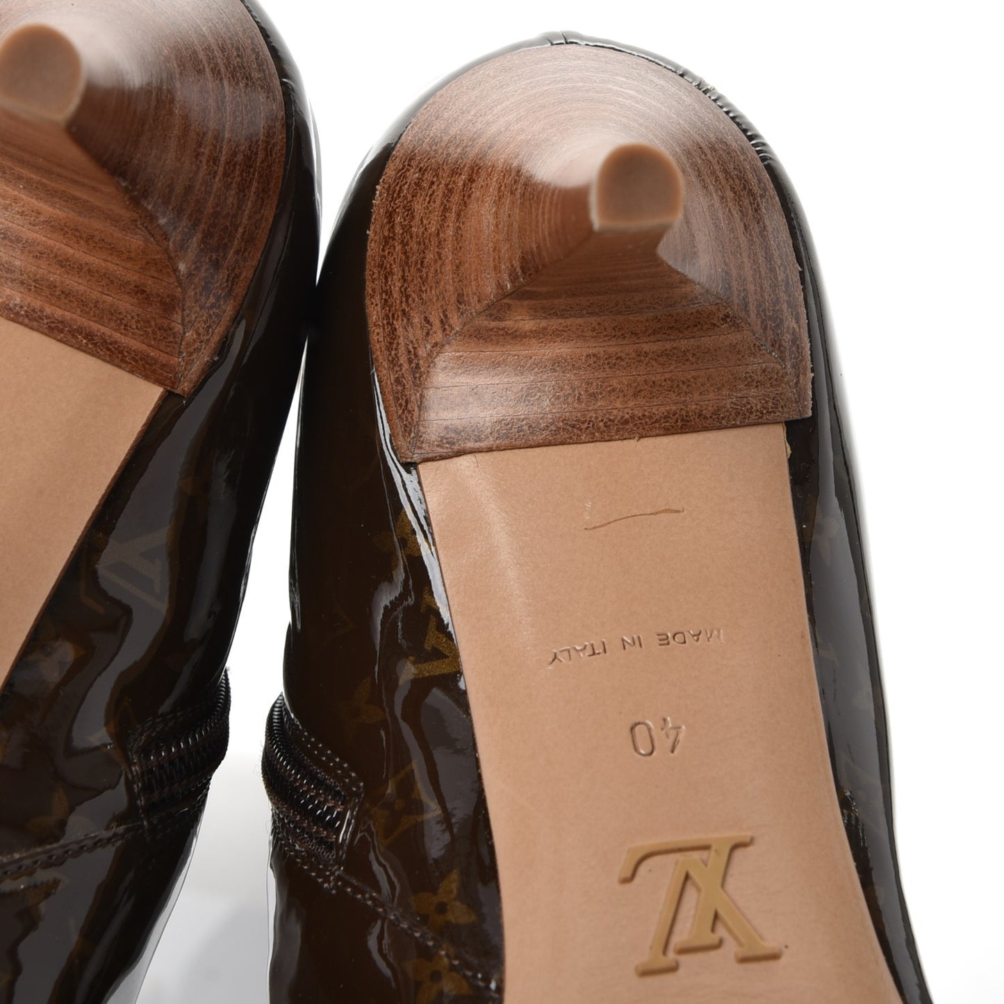 Monogram Patent Gina Knee Boots 40