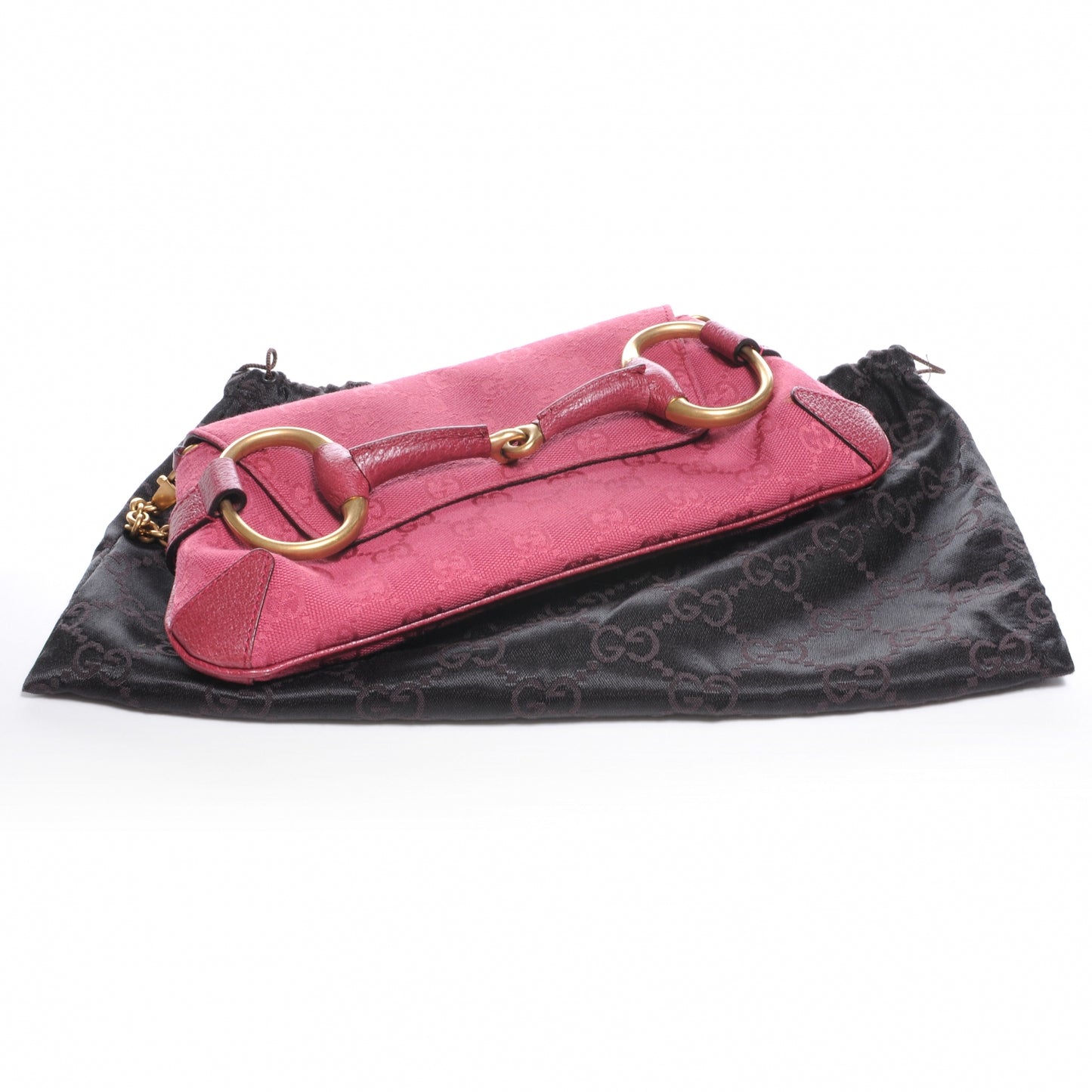 Monogram Horsebit Clutch Pink