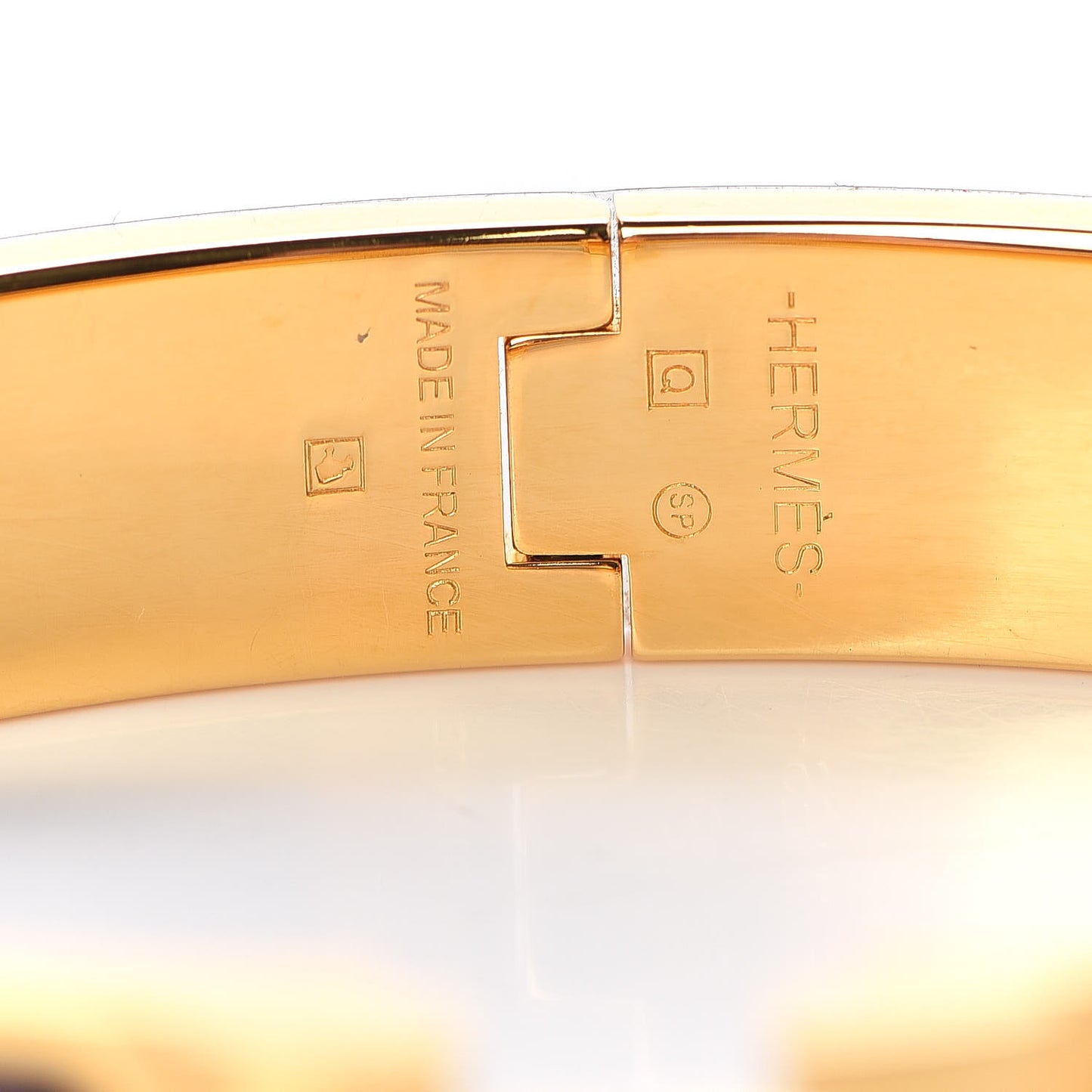 Enamel Narrow Clic Clac H Bracelet GM Cacao