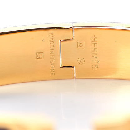 Hermes Enamel Narrow Clic Clac H Bracelet GM Cacao 4 of 4