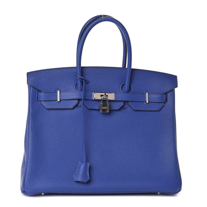 Hermes Togo Birkin 35 Bleu Electrique 1 of 31