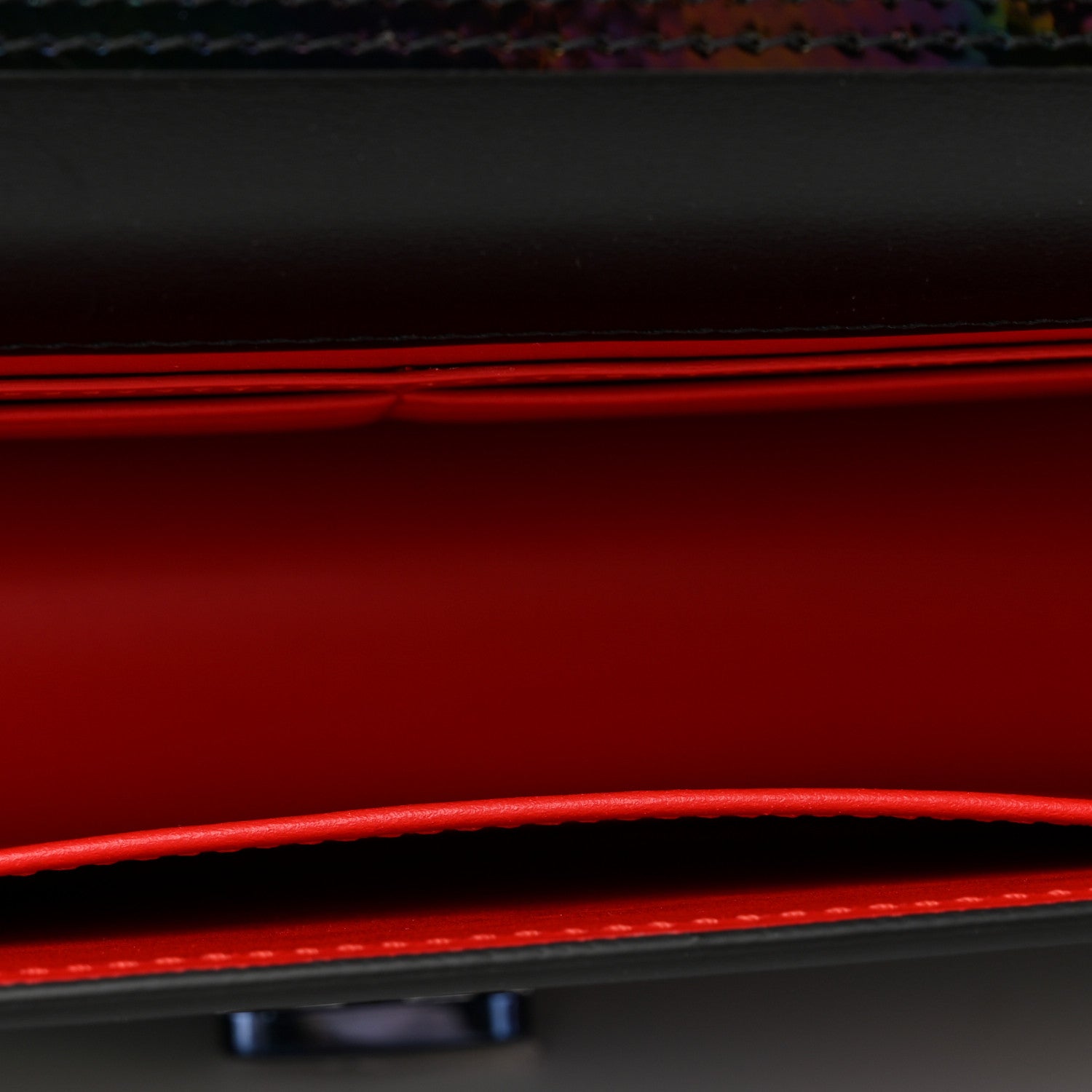Christian Louboutin Iridescent Patent Calfskin Mini Elisa Baguette Dark Rainbow 13 of 16