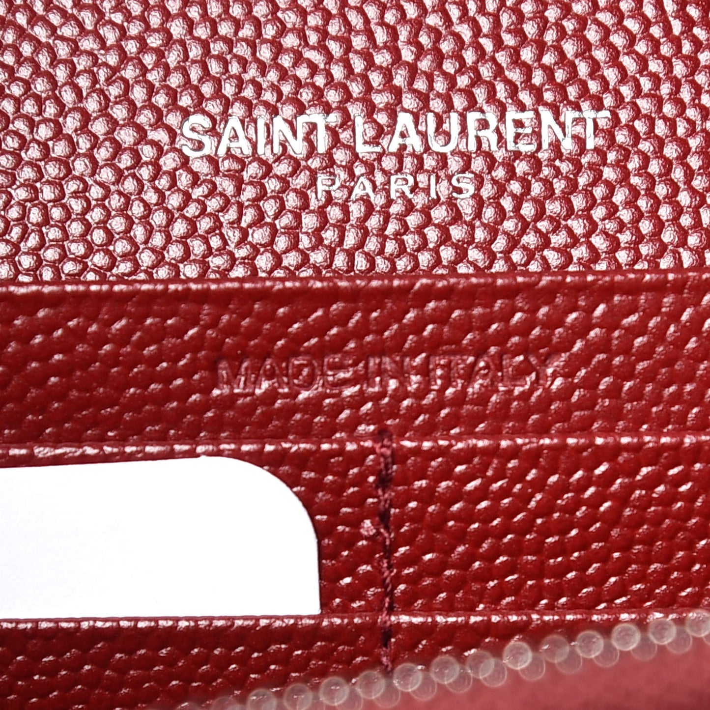 Grain De Poudre Matelasse Chevron Monogram Chain Wallet Palissandre