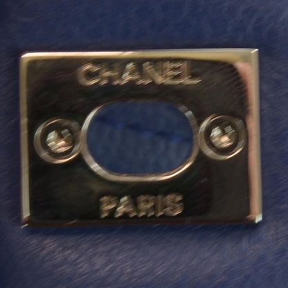 Chanel Washed Caviar Medium Double Flap Blue 5 of 8