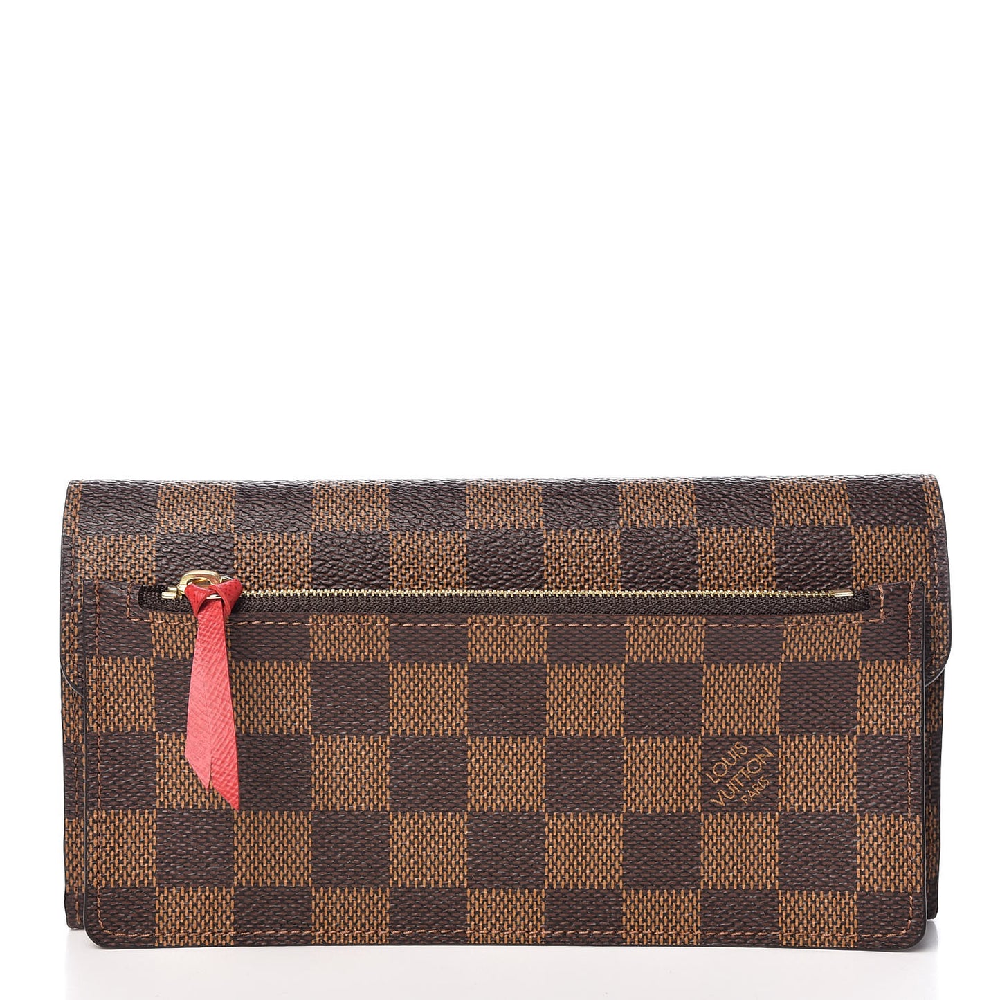 Damier Ebene Josephine Wallet Red