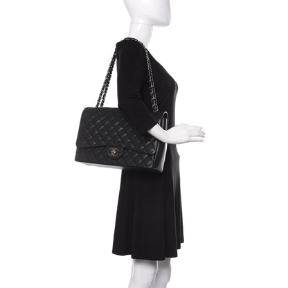Chanel Caviar Quilted Maxi Double Flap Black 3 of 13