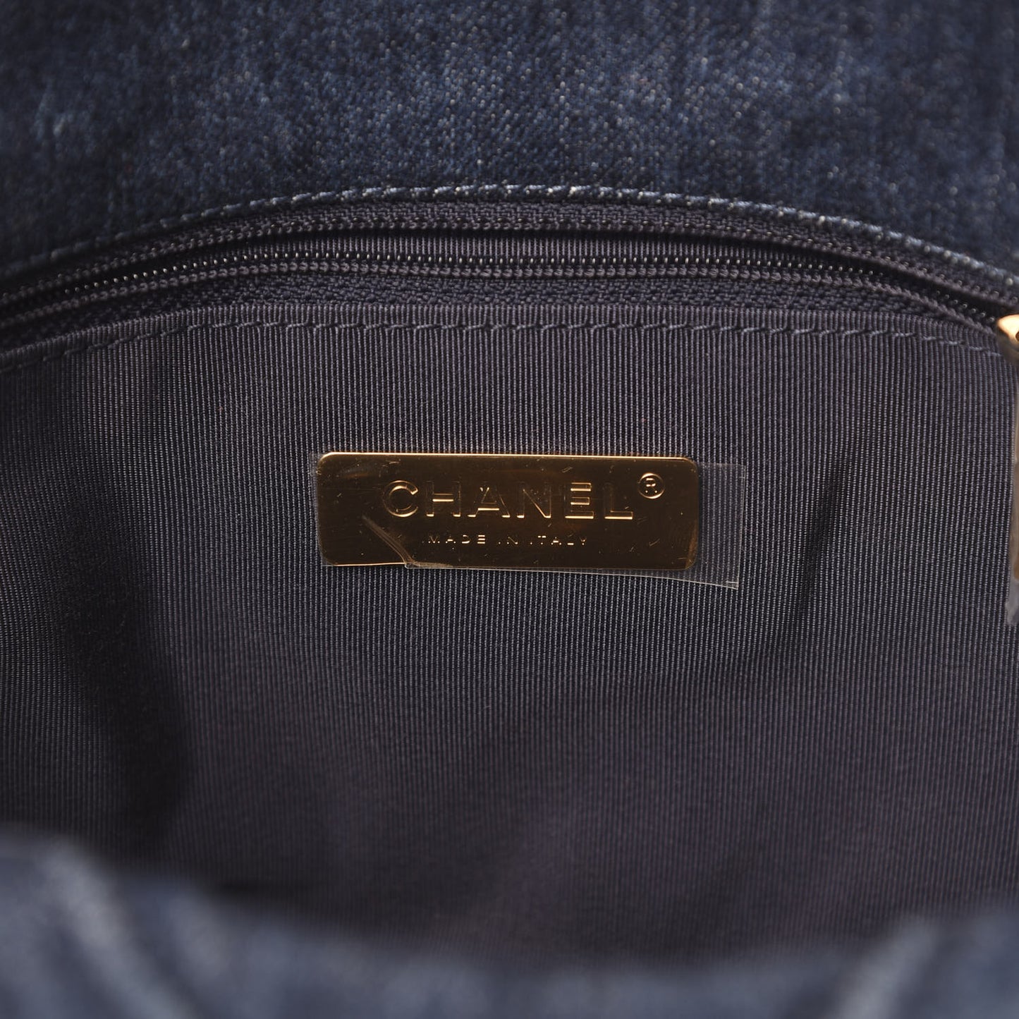 Denim Quilted Medium 19 Flap Blue