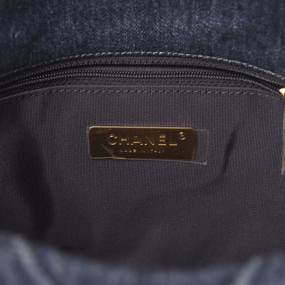 Chanel Denim Quilted Medium 19 Flap Blue 5 of 10