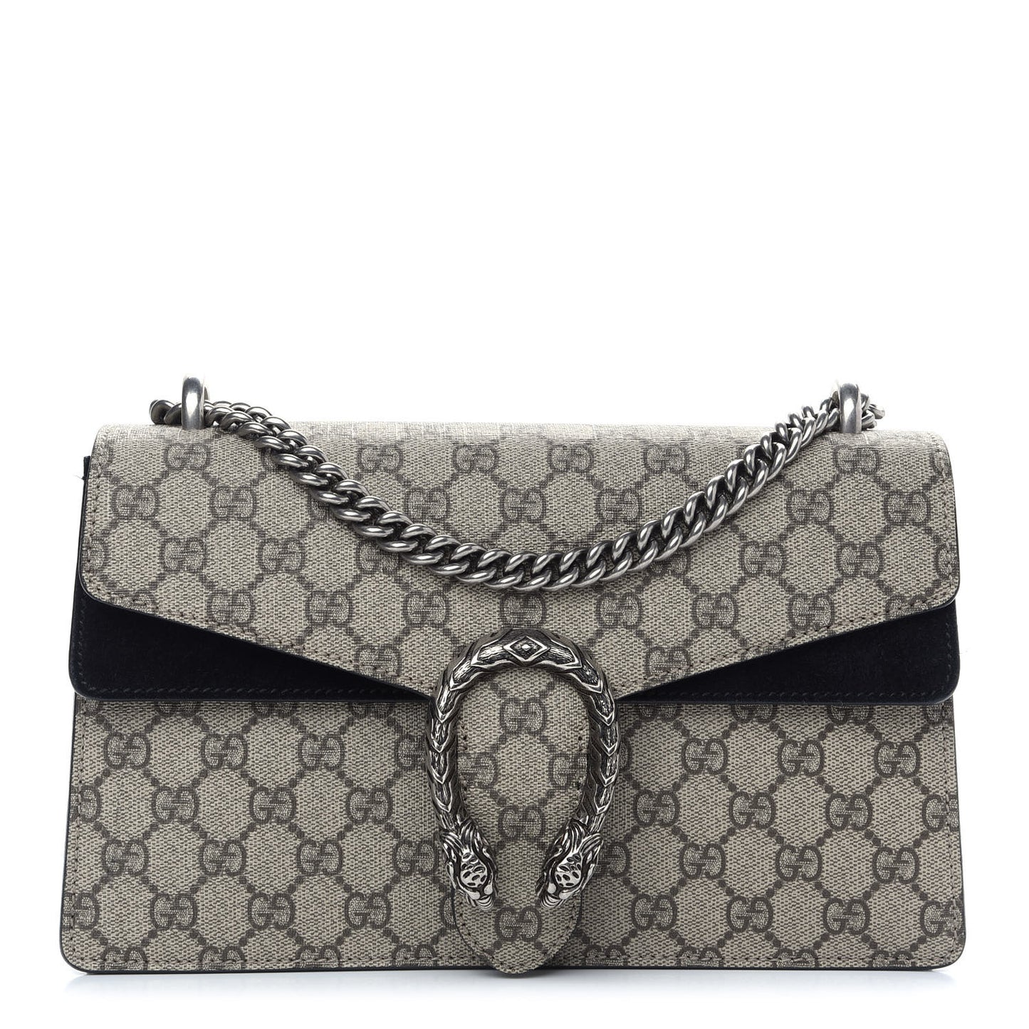 GG Supreme Monogram Small Dionysus Shoulder Bag Black