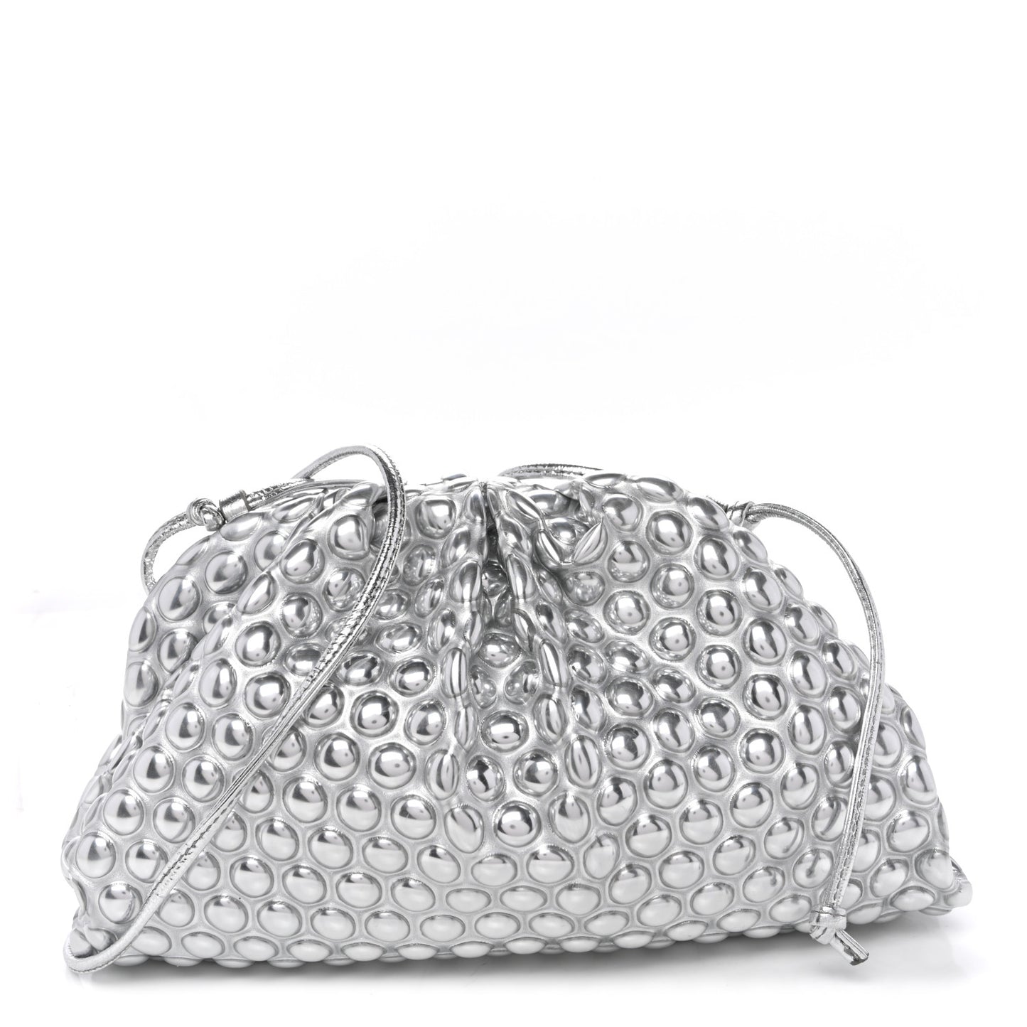Metallic Fabric Bubble Wrap The Mini Pouch Silver