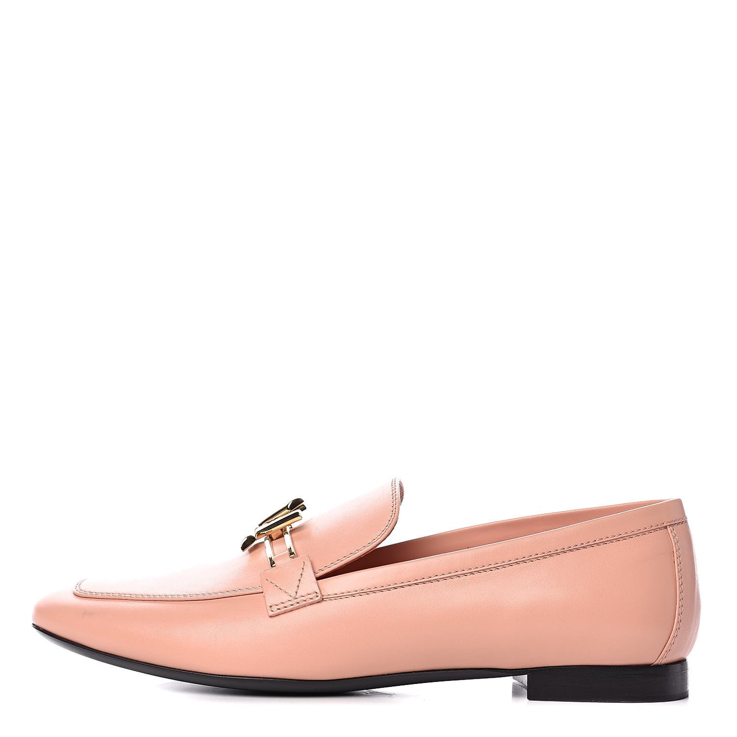 Calfskin Upper Case Flat Loafer 37 Rose Clair