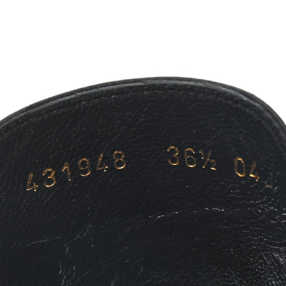 Gucci Malaga Kid Horsebit Slide Sandals 36.5 Black 7 of 8
