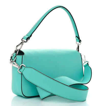 Fendi X TIFFANY Nappa Silver Baguette Blue Tiffany Silver 3 of 12