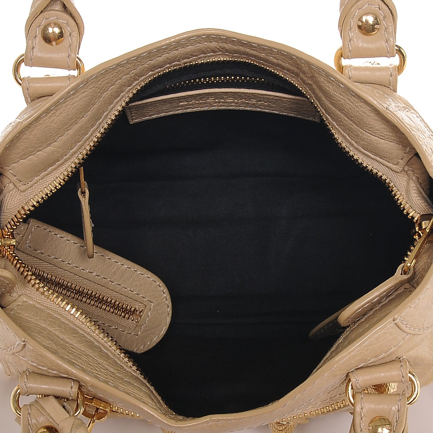 Agneau Giant 12 Gold Hardware Mini City Beige Oryx