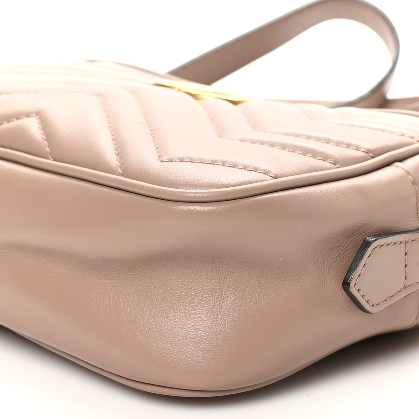 Calfskin Matelasse Mini GG Marmont Chain Shoulder Bag Porcelain Rose