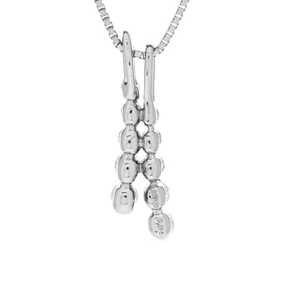 Parker & West by FASHIONPHILE 18K White Gold Diamond .50ctw Graduated Two Row Drop Pendant Necklace 5 of 6