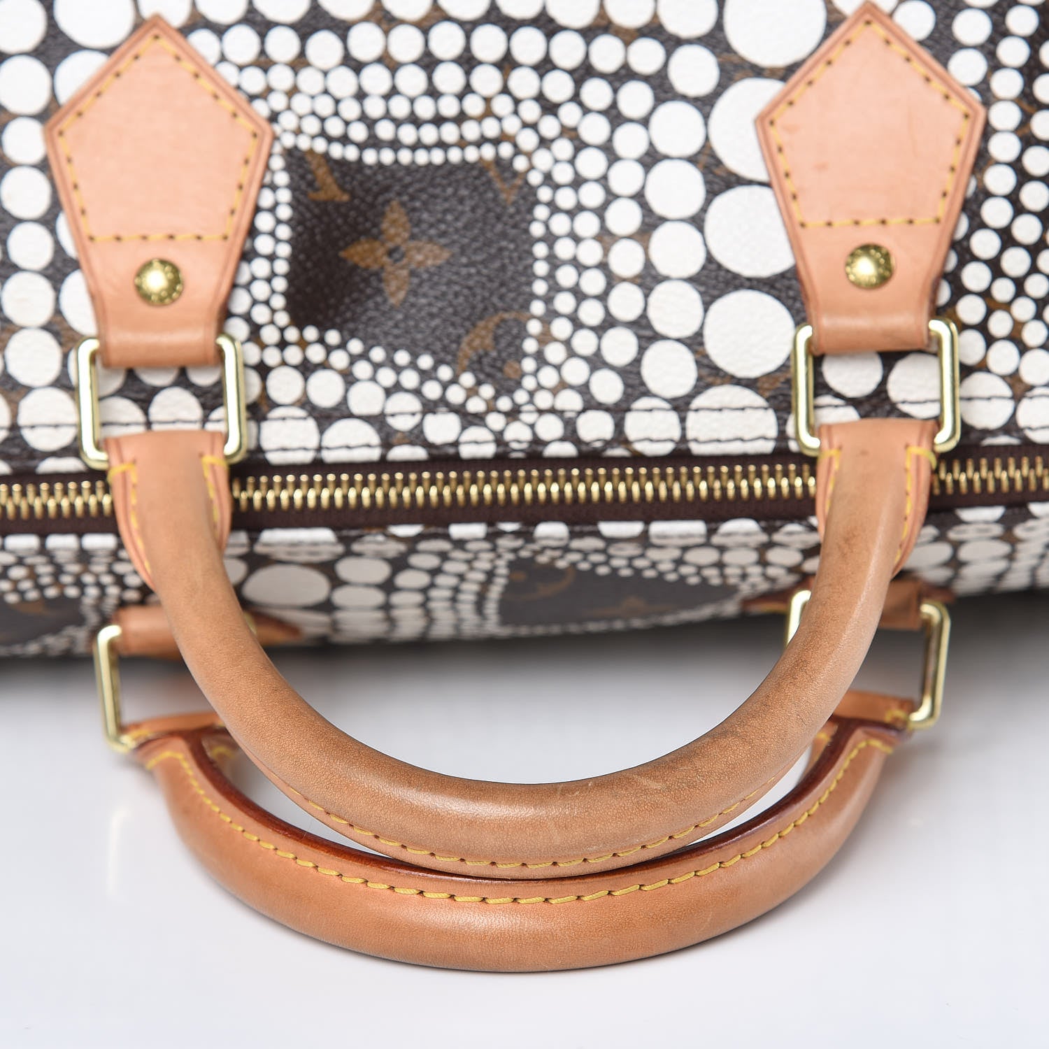 Louis Vuitton Monogram Kusama Town Speedy 30 White 12 of 15