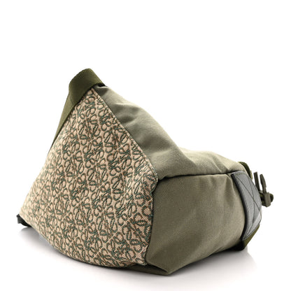 Loewe Jacquard Anagram Calfskin Anton Sling Avocado Green 4 of 10