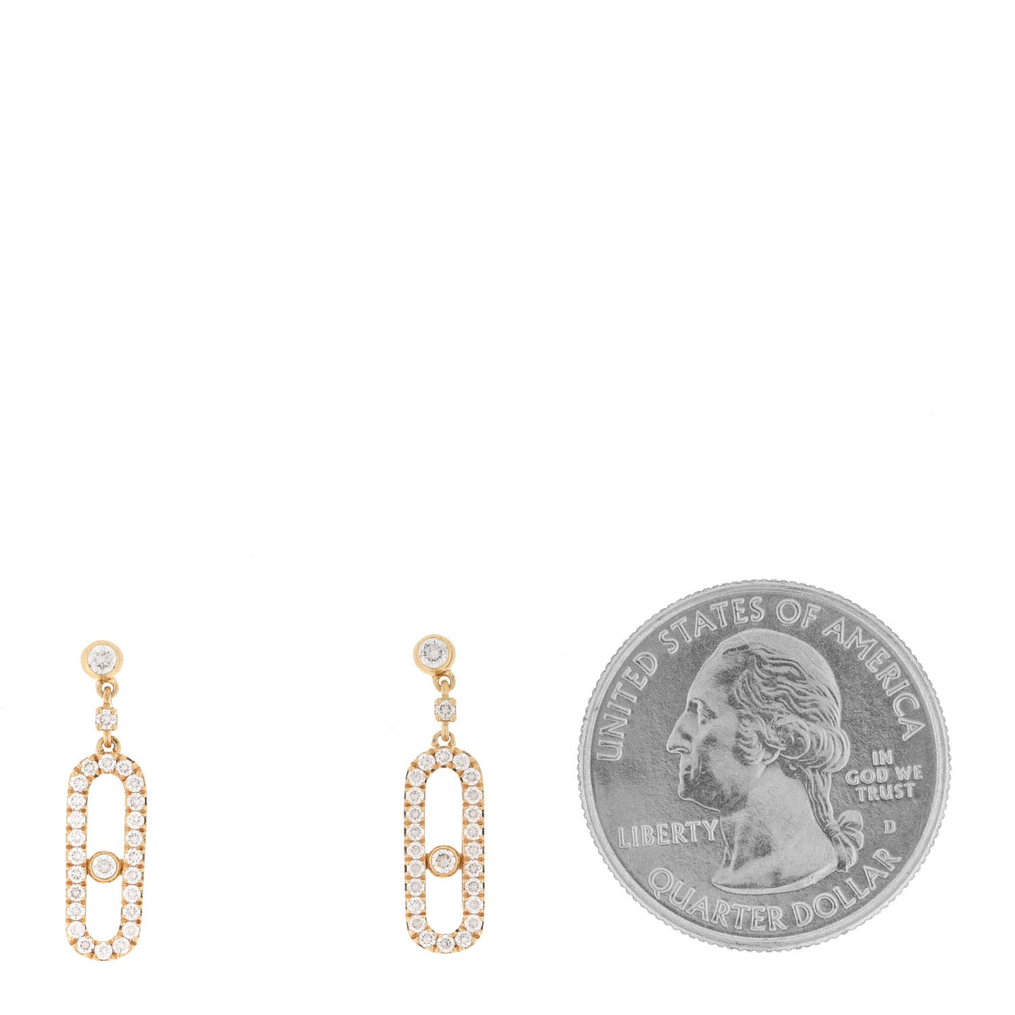 18K Yellow Gold Diamond Move Uno Stud Earrings