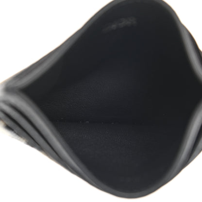 Christian Dior Grained Calfskin Oblique Card Holder Black 5 of 7