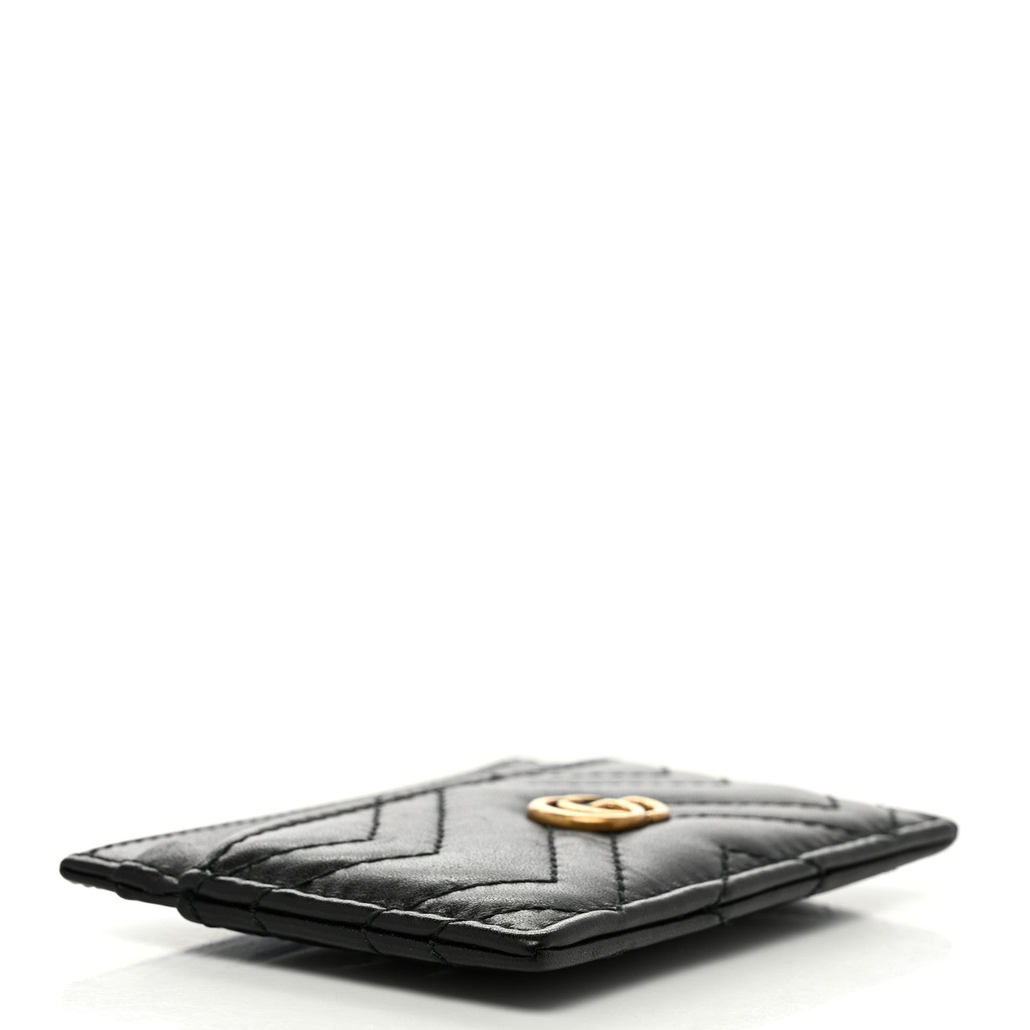 Gucci Calfskin Matelasse GG Marmont Card Holder Black 4 of 7