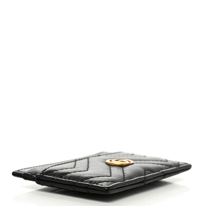 Gucci Calfskin Matelasse GG Marmont Card Holder Black 4 of 7