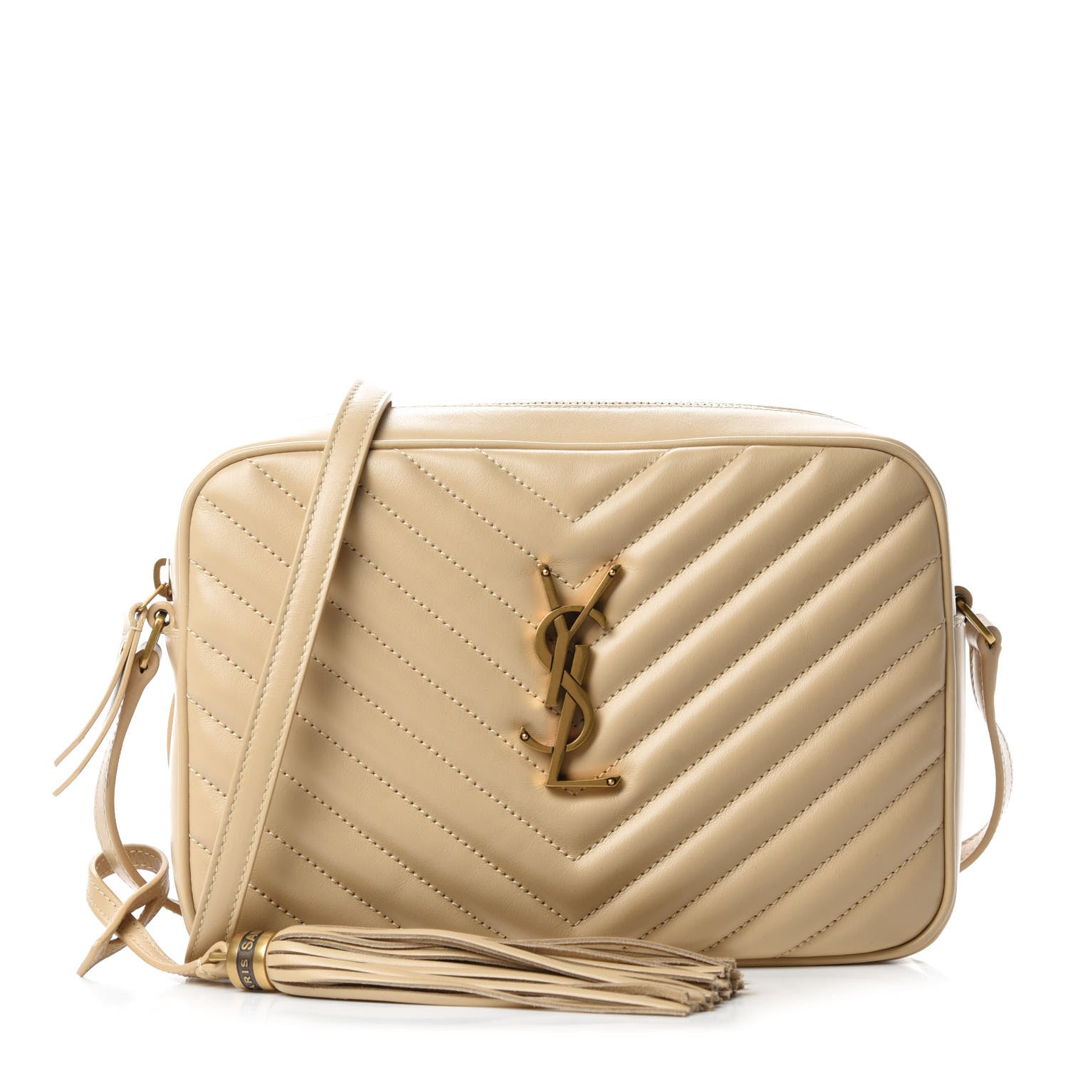 Saint Laurent Calfskin Matelasse Monogram Lou Camera Bag New Powder 1 of 10