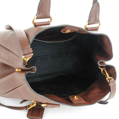 Prada Vitello Daino Shopping Tote Bruciato 5 of 8