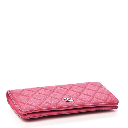 Chanel Iridescent Caviar Quilted Yen Wallet Pink 4 of 10