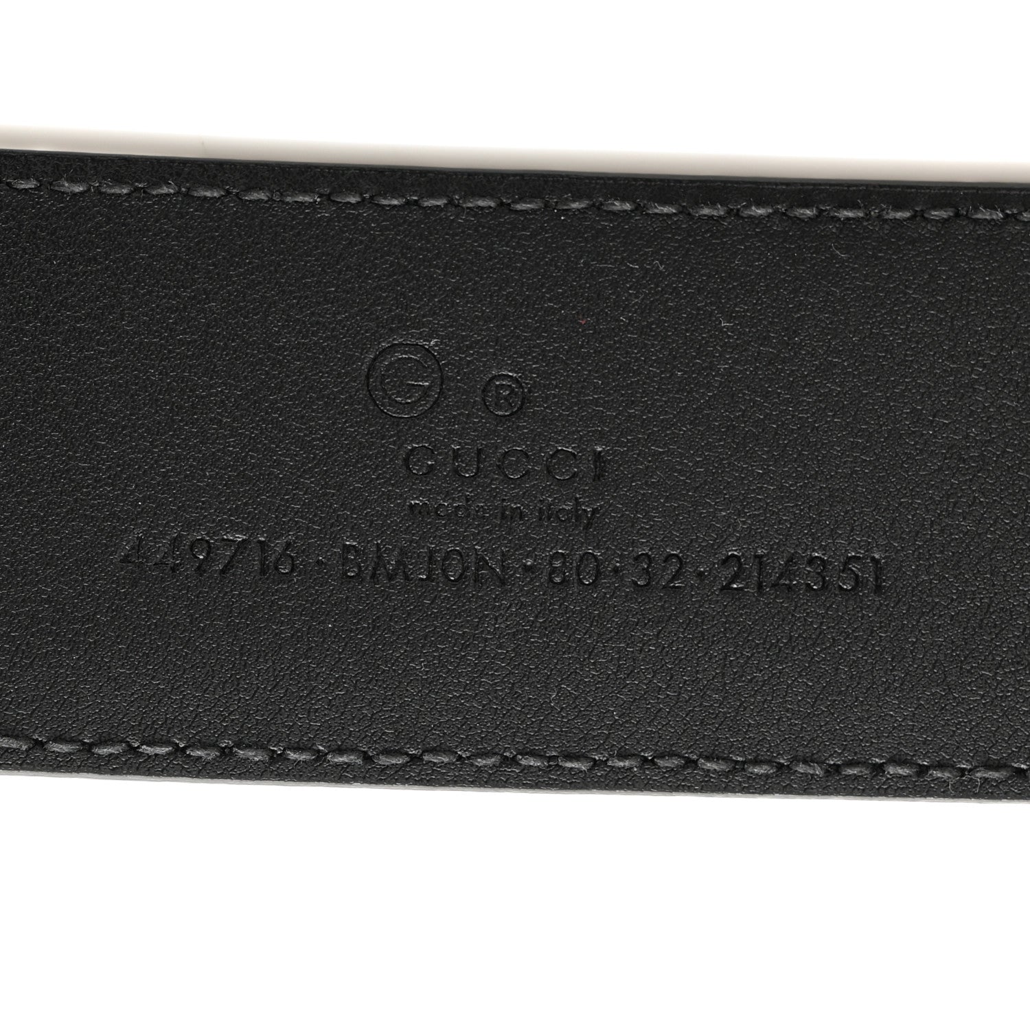 Gucci Soft Microguccissima 40mm Belt 80 32 Black 5 of 7