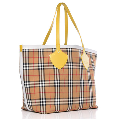 Burberry Vintage Check Large The Giant Reversible Tote Yellow 5 of 22